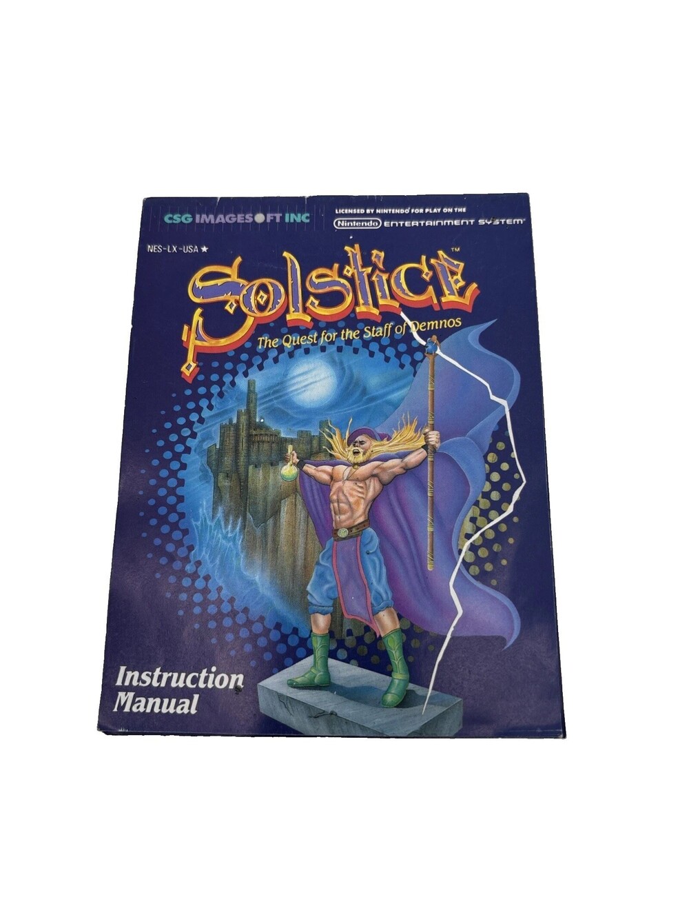 Solstice The Quest for the Staff of Demnos Nintendo NES Manual Only